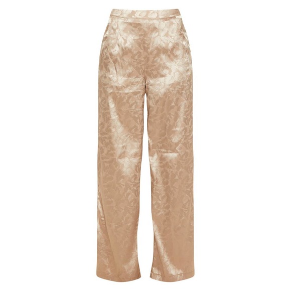 PrettyLittleThing Beige Floral Print Satin Pants Size 10 - Picture 4 of 4